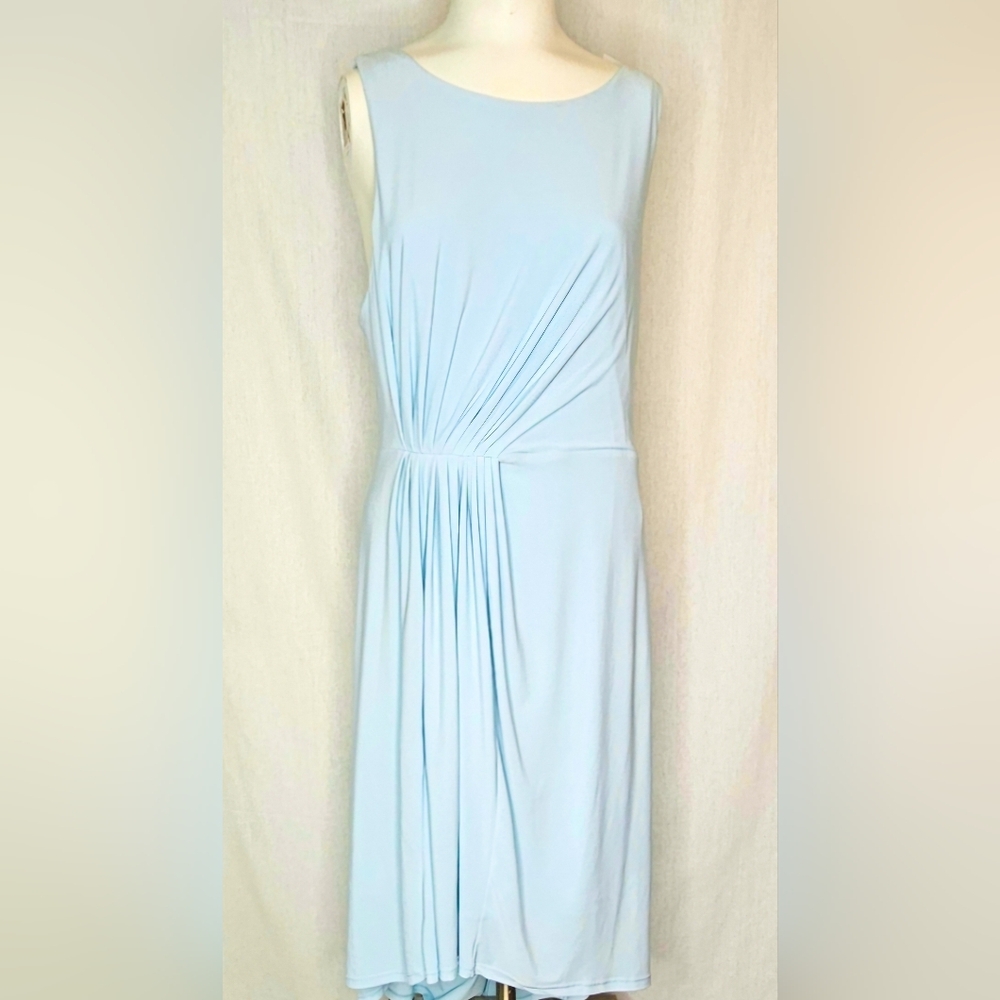 White House Black Market Light Blue Formal Sheath Coctail Dress Size 12 NWT